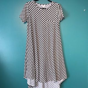 Lularoe XS black and white herringbone Carly htf